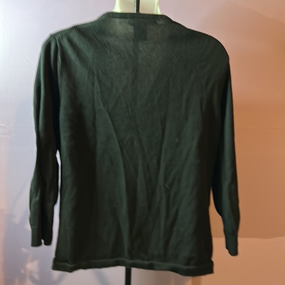 Banana Republic Women's Black Cardigan Size L Long Sleeve Open Front Sweater - Picture 2 of 3